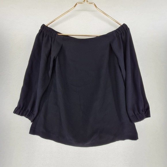 Babaton Aritzia Off the Shoulder Black Blouse Size Extra Small - Picture 1 of 5